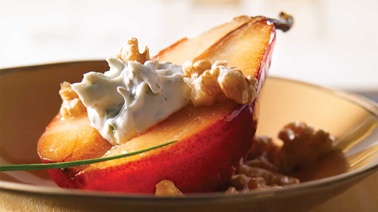 Pears Stuffed with Goat Cheese and Nuts