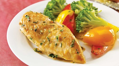 Honey-glazed chicken breasts