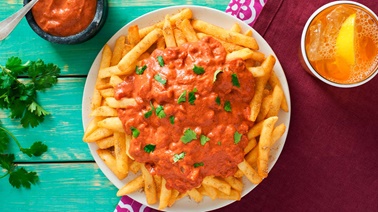 Poutine au cari tikka masala