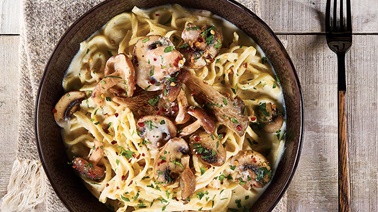 Mushroom and mascarpone pasta