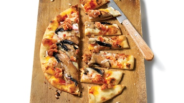 Sausage and mushroom pizza from Josée di Stasio