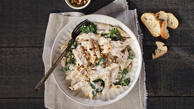 Broccolini, ricotta and hazelnut pasta