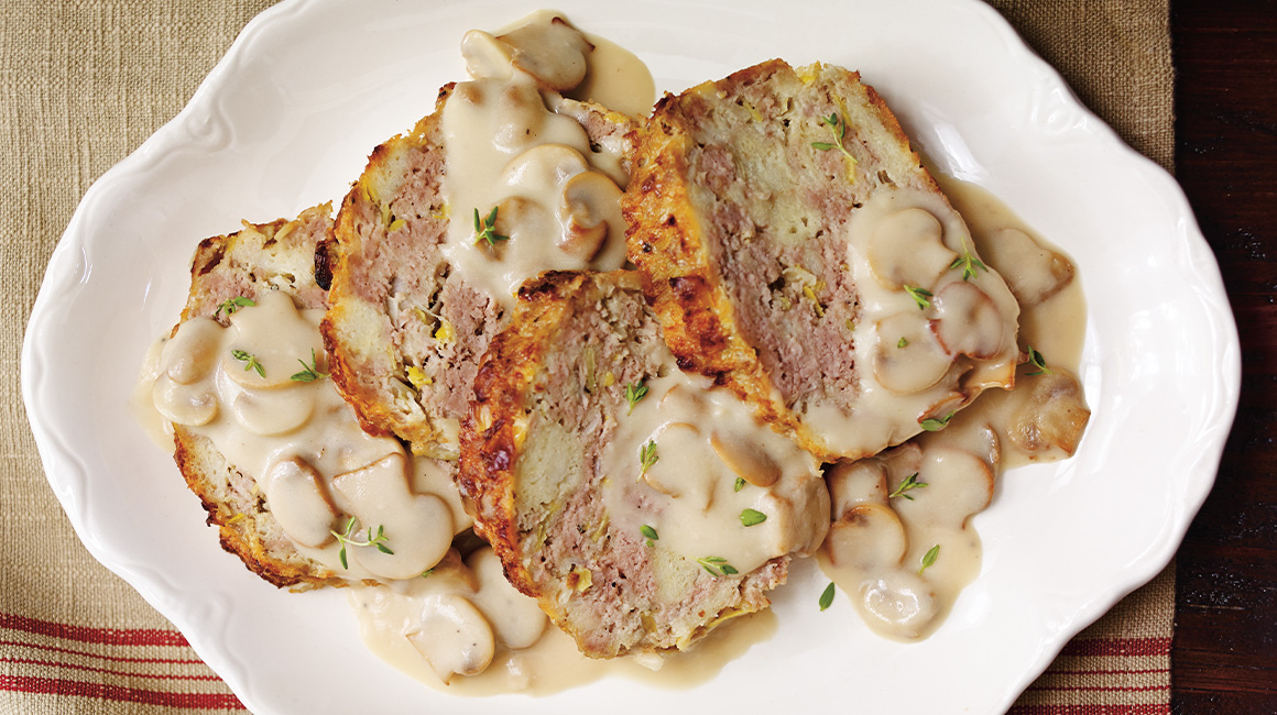 White Meatloaf with Mushroom Sauce by RICARDO