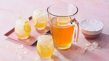 Pitcher of lemon iced tea