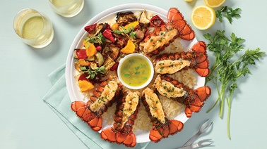 Lobster Tails with Lemon and Garlic Butter