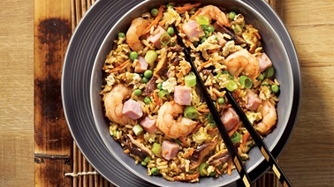 Shrimp and ham fried rice from Josée di Stasio
