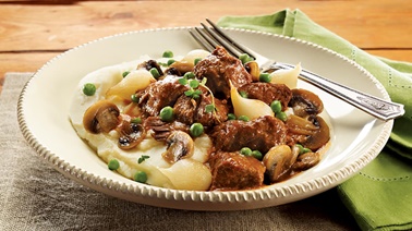 Saint Patrick’s day stew and mashed potatoes from Christian Bégin