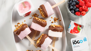 Frozen yogurt ice pops