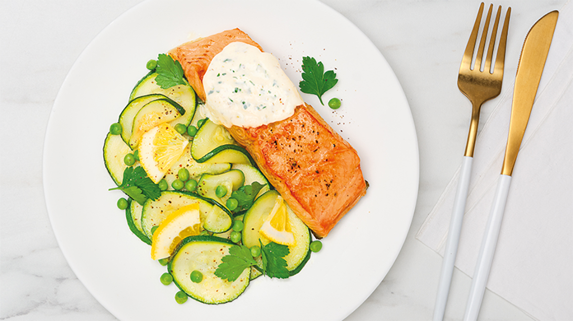 Salmon with Zucchinis 