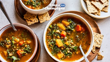 Lentil and butternut squash soup by Geneviève O’Gleman