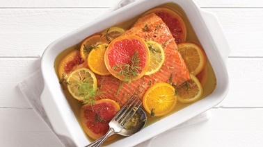 Salmon Confit with Citrus and Olive Oil