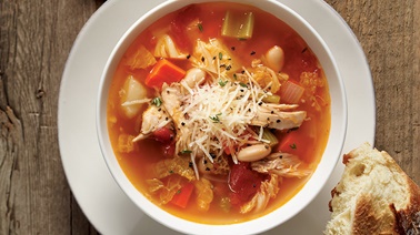 Chicken minestrone soup by Josée di Stasio