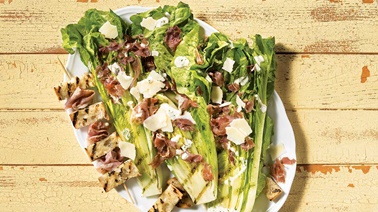 Grilled deconstructed Caesar salad