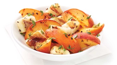 Grilled peach salad