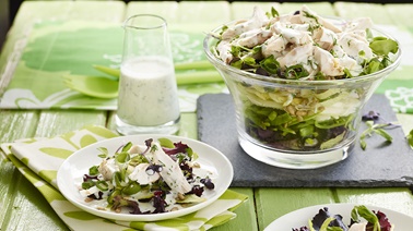 Chicken salad with yogurt & dill dressing