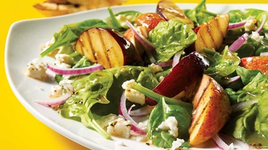 Warm Grilled Plum and Nectarine Salad