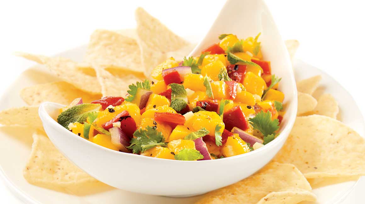 Mango and grilled pepper salsa