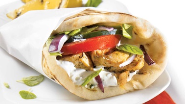 Greek-style chicken sandwich