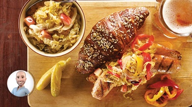 Grilled sausages and super fast sauerkraut from Stefano Faita