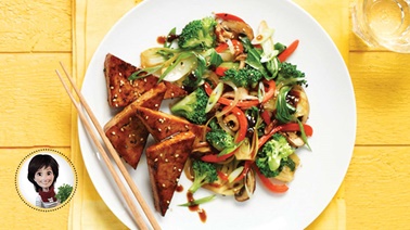 Asian-style vegetable & tofu stir-fry from Josée di Stasio