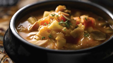 Indian-style chicken vegetable soup