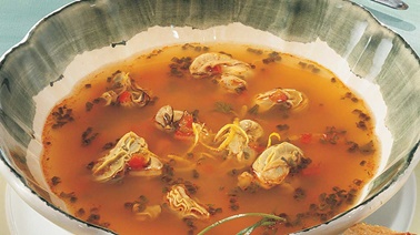 Thai oyster soup