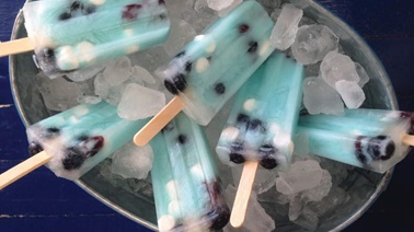 Yogurt, Blueberry & Cranberry Ice Pops