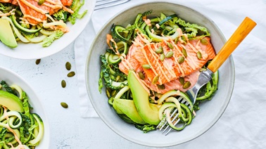 Seared Trout and Zucchini Salad with Pumpkin Seeds by Ricardo