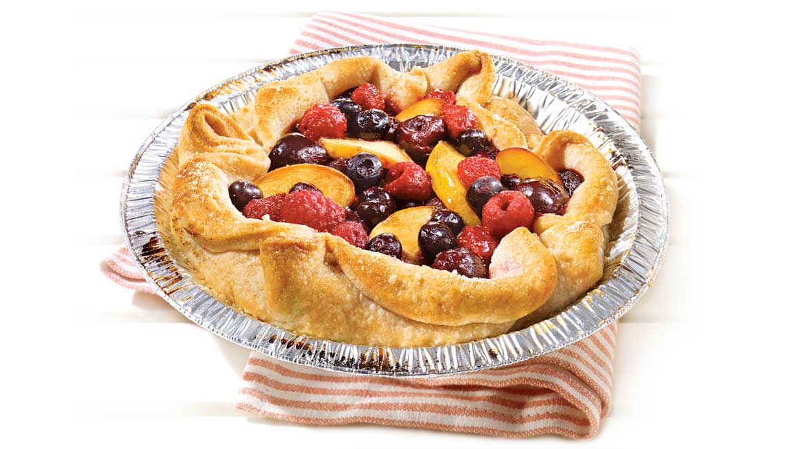 Barbecued fruit pie