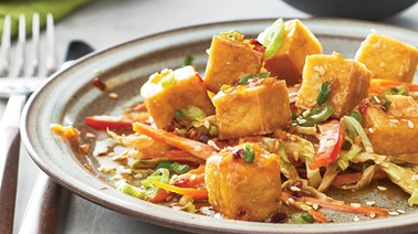 Crispy Tofu with Soy Ginger Dipping Sauce