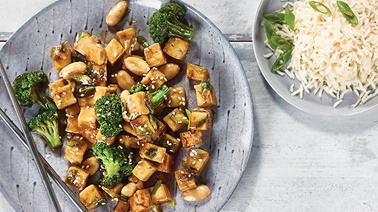 Tofu au brocoli et aux amandes