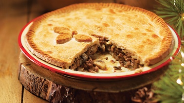 Tourtière des Fêtes aux champignons de Stefano Faita