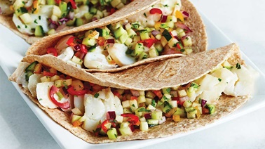 Fish tacos and summertime salsa
