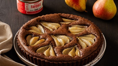 Chocolate and Pear Frangipane Tart