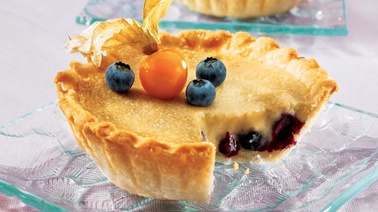 Blueberry-fudge tarts