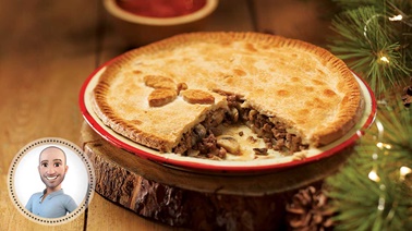 Tourtière des Fêtes aux champignons de Stefano Faita