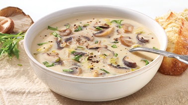 Chicken Soup with Tarragon Mushrooms