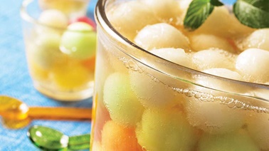 Melon and sparkling wine verrine