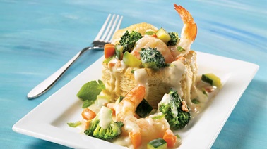 Shrimp vol-au-vent