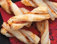 Roasted red pepper and feta cheese twists