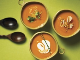 Puréed Carrot Soup Three Ways