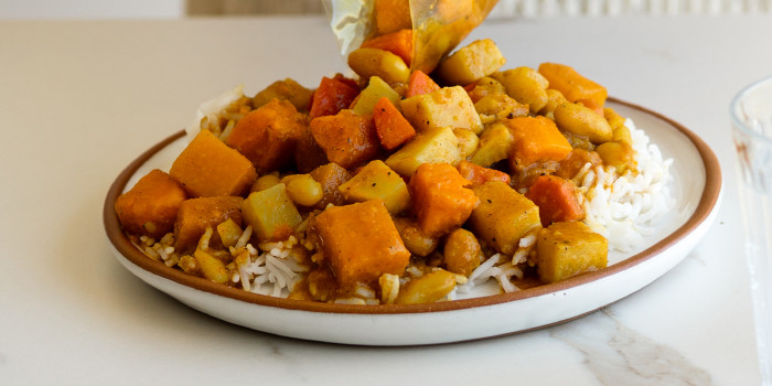      Bean curry with root vegetables