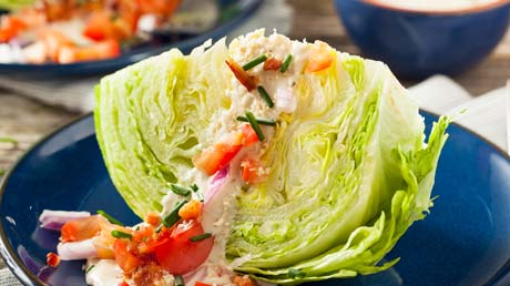 Summer salad: The tip of iceberg lettuce