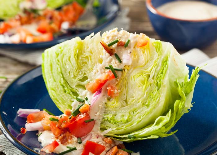 Summer salad: The tip of iceberg lettuce